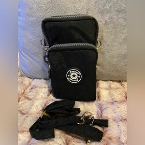 Fashion Small Phone Bag, Women's Letter Patch Decor Zipper Crossbody Bag